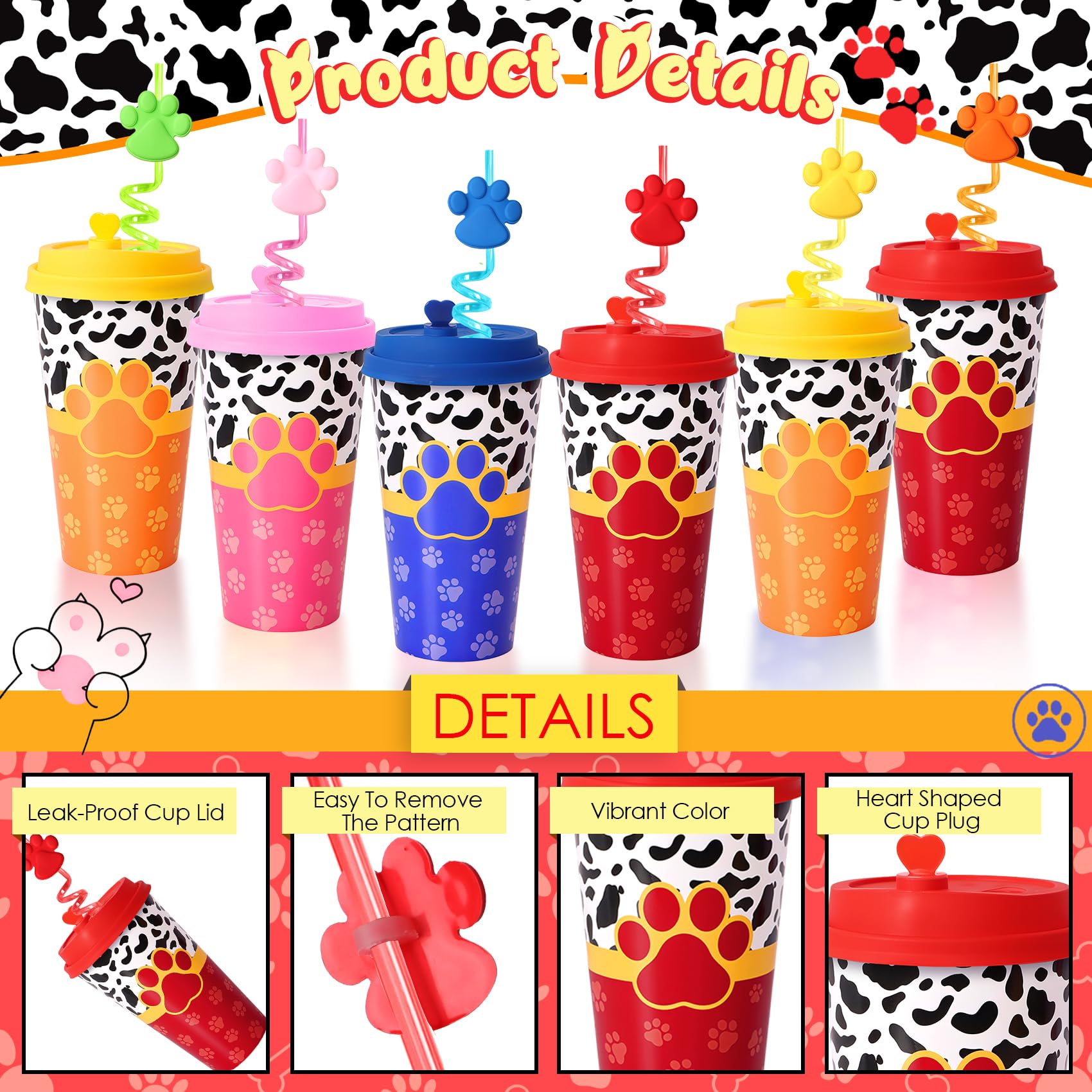 FZR Legend 9.25-inch paw straws ensure comfortable sipping