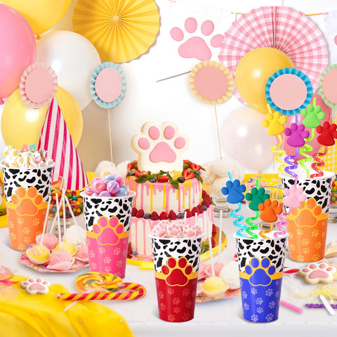 FZR Legend 16-ounce paw print cups ideal for kids and adults