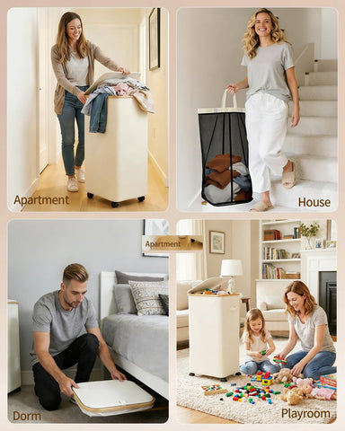 Versatile storage for towels, blankets, or sports gear with mobility