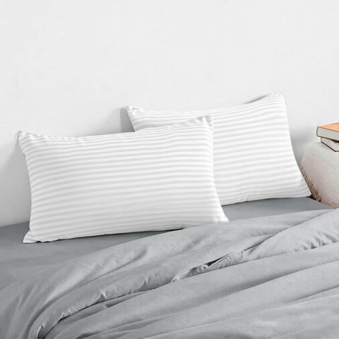 FZZOR pillow in back sleeping position showing flat profile and neck support