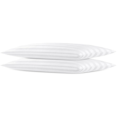 FZZOR thin flat soft low pillow 2-pack front view showing compact support for versatile sleep