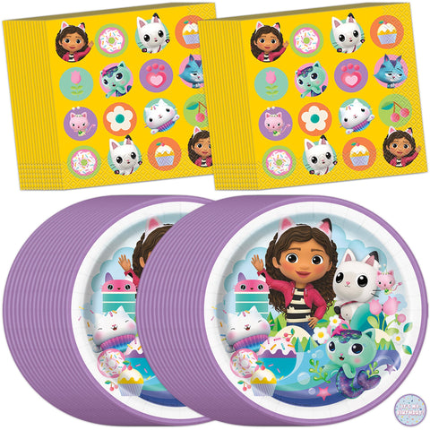 Gabby Dollhouse plates 9-inch for a sturdy, kid-friendly party serving.