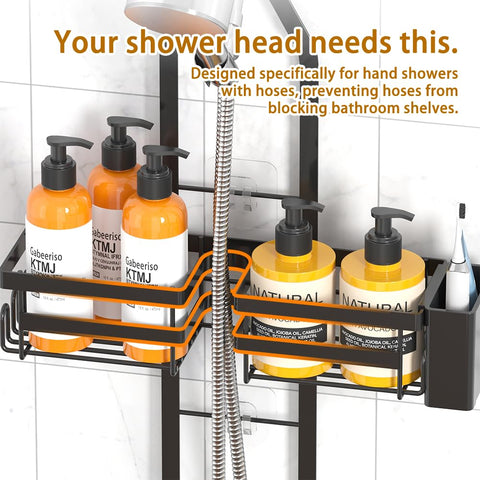 Gabeeriso 2-tier storage showing large and small compartments for organized toiletries.