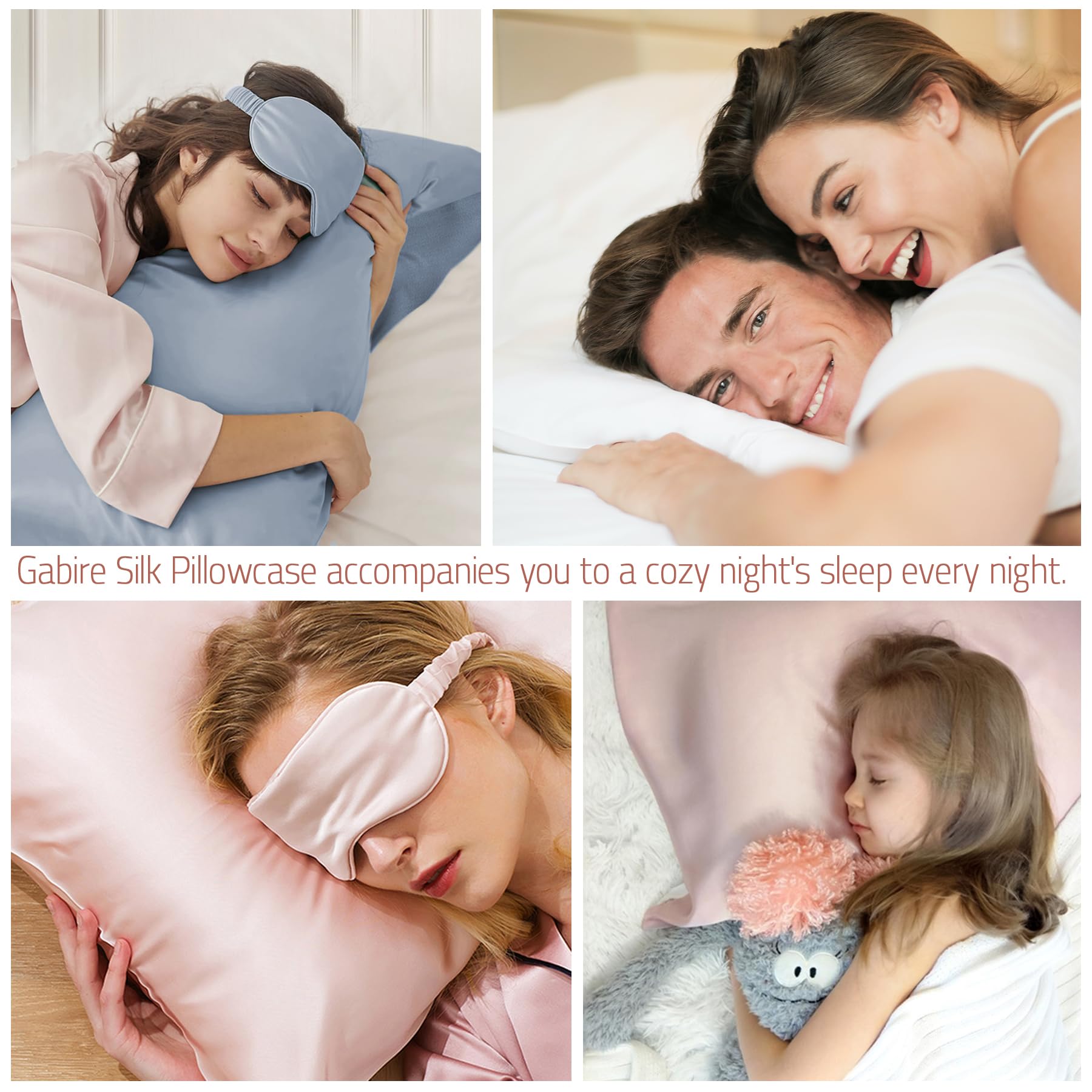 Gabire mulberry silk pillow case soft texture delivering cooling comfort for nights.