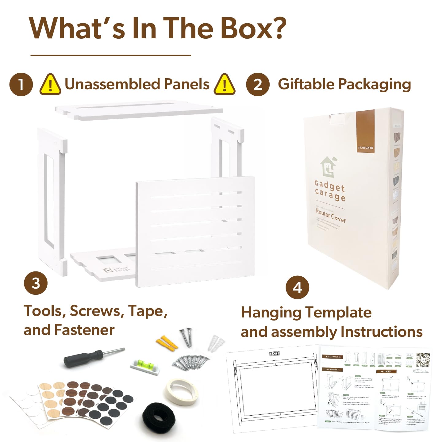 Gadget Garage box with cable management highlighting organized wiring.