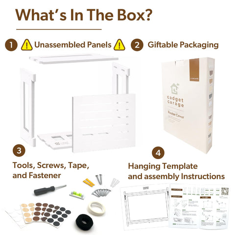 Gadget Garage box with cable management highlighting organized wiring.
