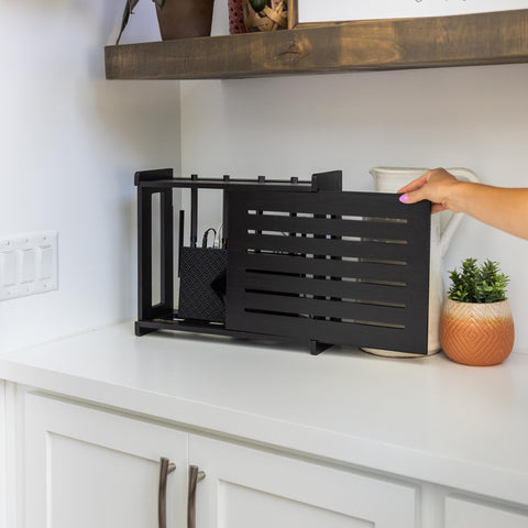 Gadget Garage wooden WiFi router storage box 11-inch interior fits most routers.
