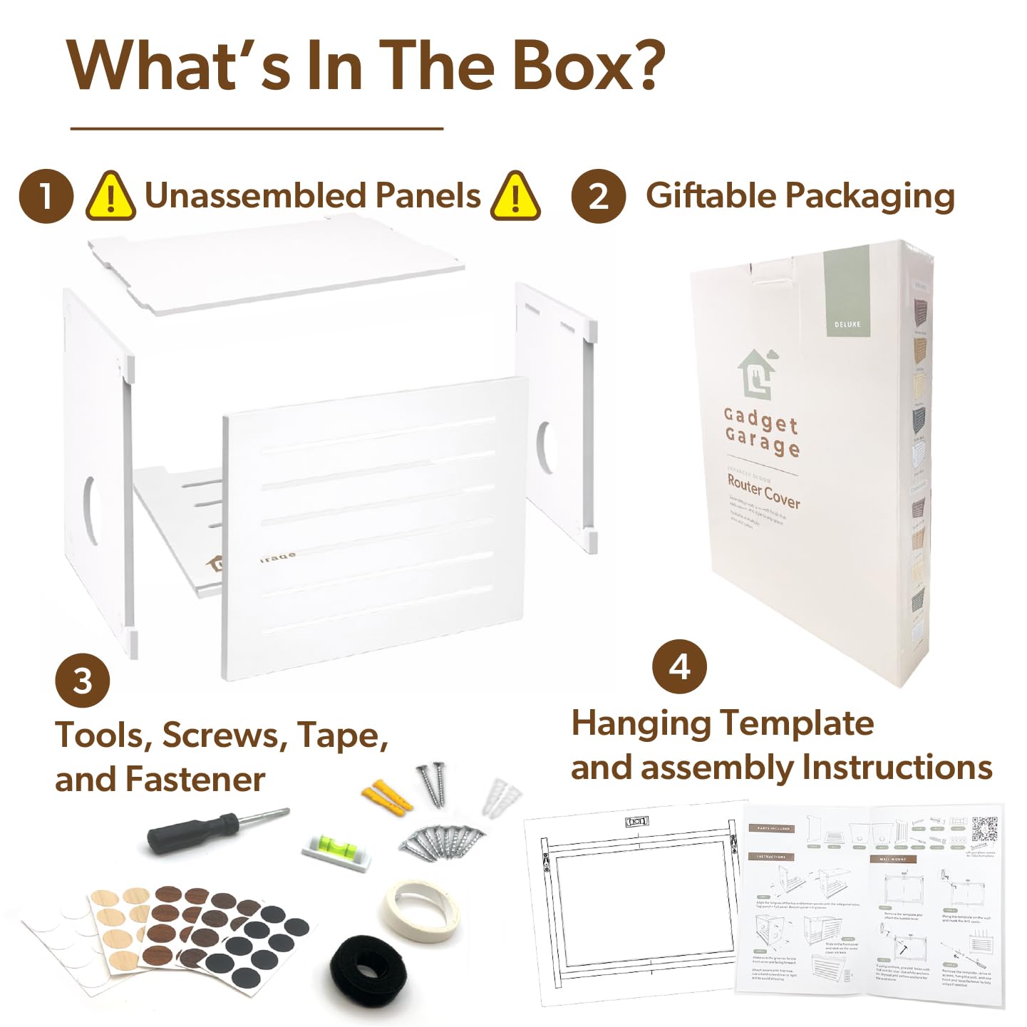 Gadget Garage box demonstrating integrated cable management for organized wires.