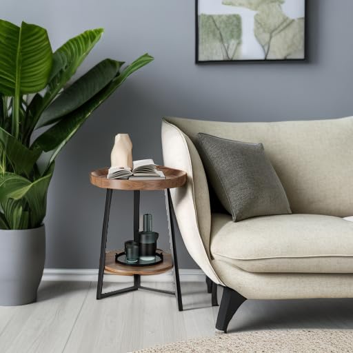 Gadroad round end table compact dimensions fit small spaces like a dorm