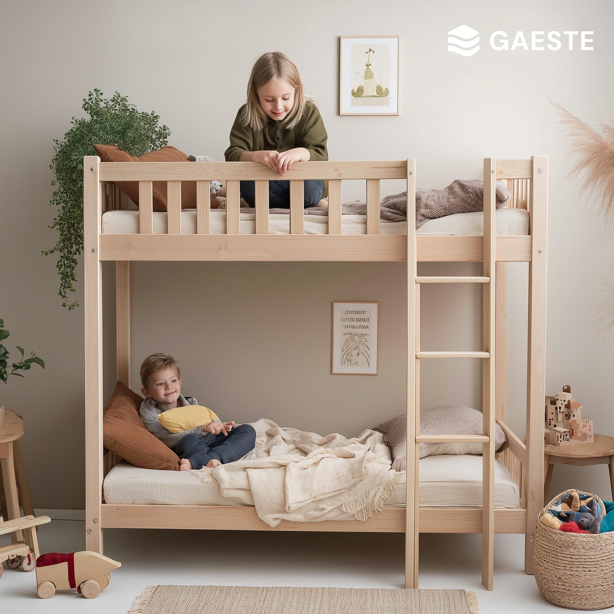 GAESTE 5-inch twin mattress fits most frames for easy setup.