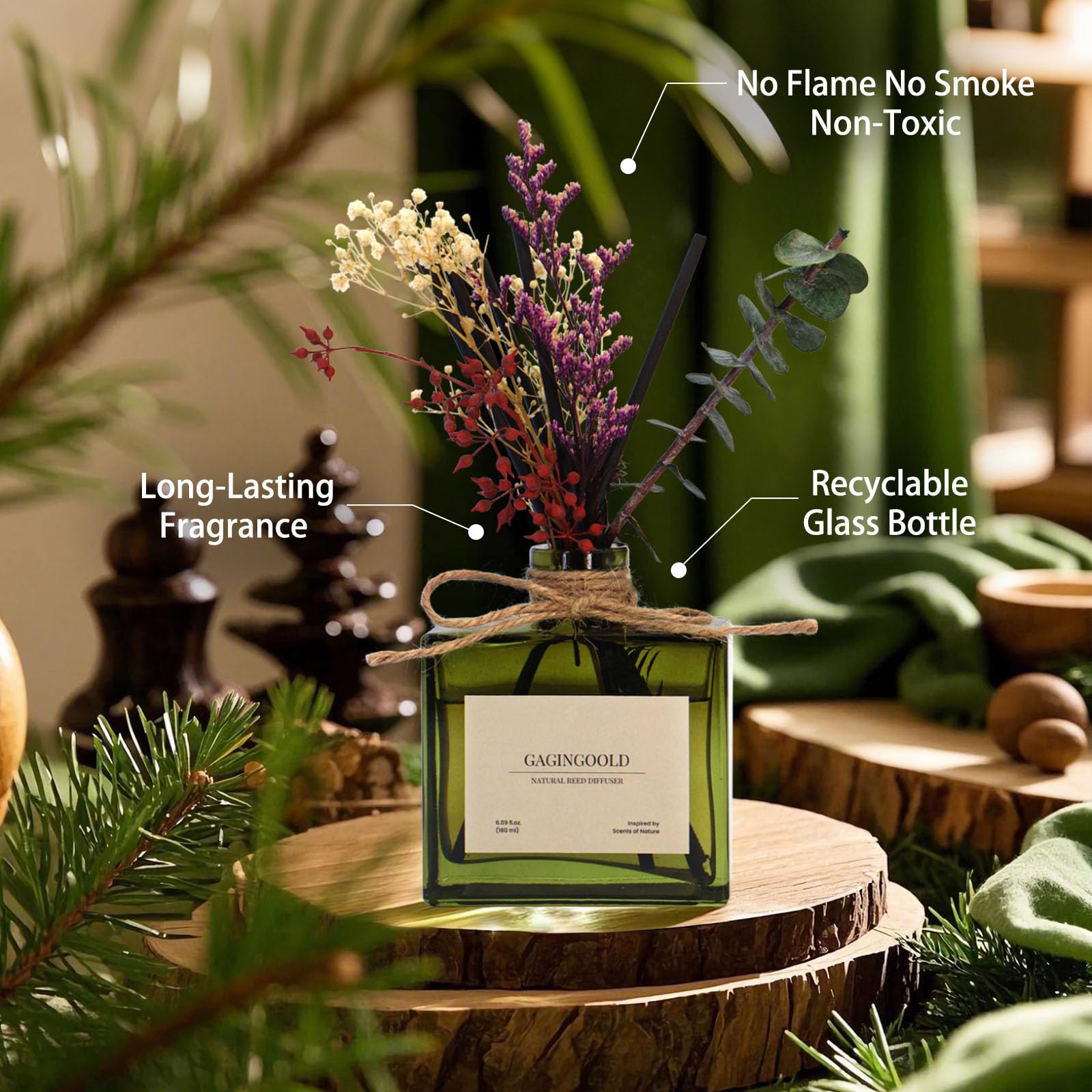 GAGINGOOLD dried flowers add natural decor and subtle scent