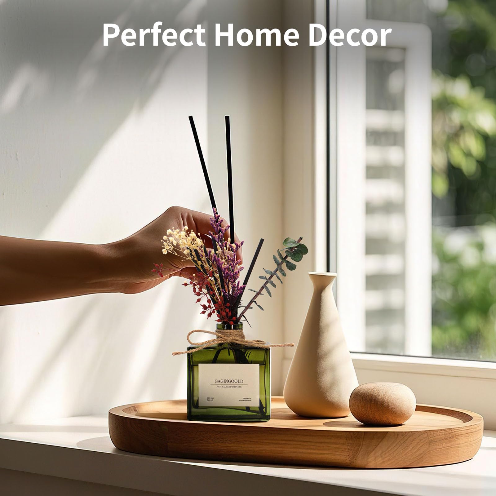 GAGINGOOLD glass diffuser vessel complements modern decor