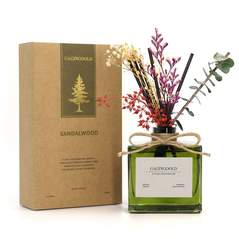 GAGINGOOLD reed diffuser bottle with sandalwood scent for home ambiance