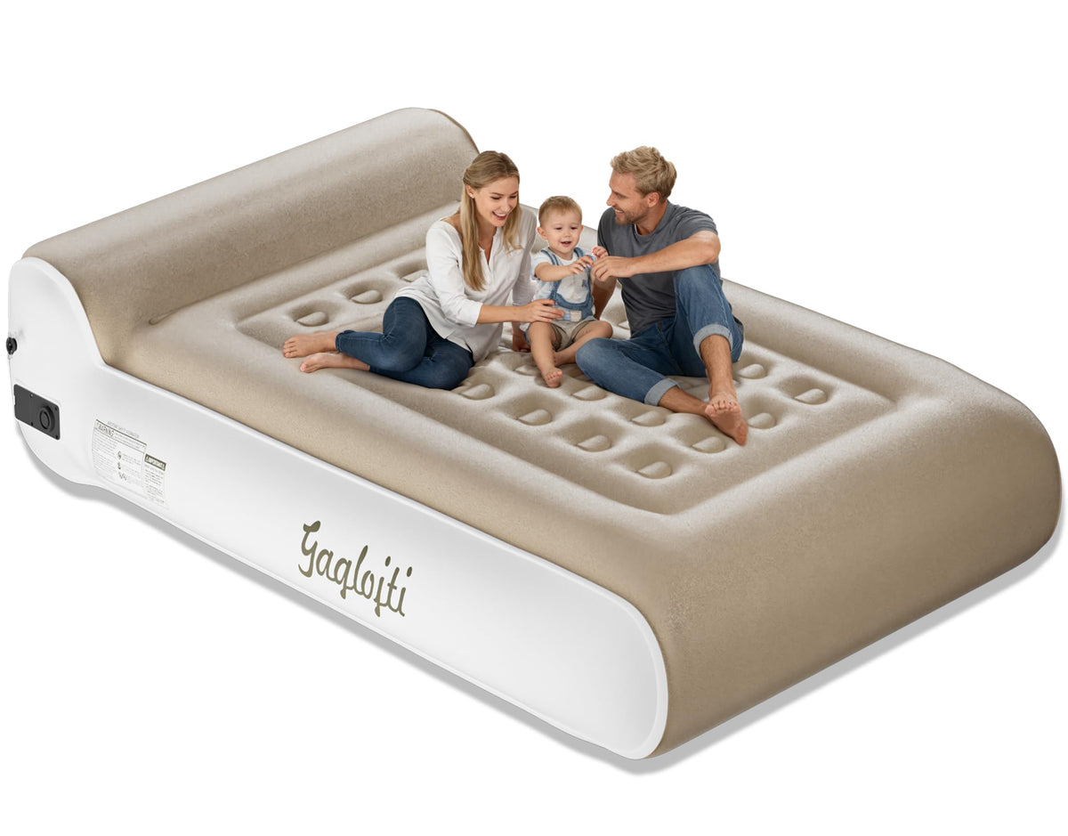 Gaglojti 16-inch queen air mattress with built-in pump ready for use