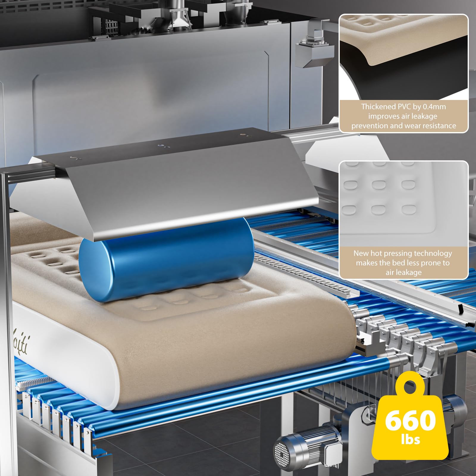 Gaglojti air mattress anti-slip bottom keeps surface stable