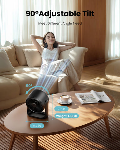 Gaiatop compact dorm office fan fits on a small desk.