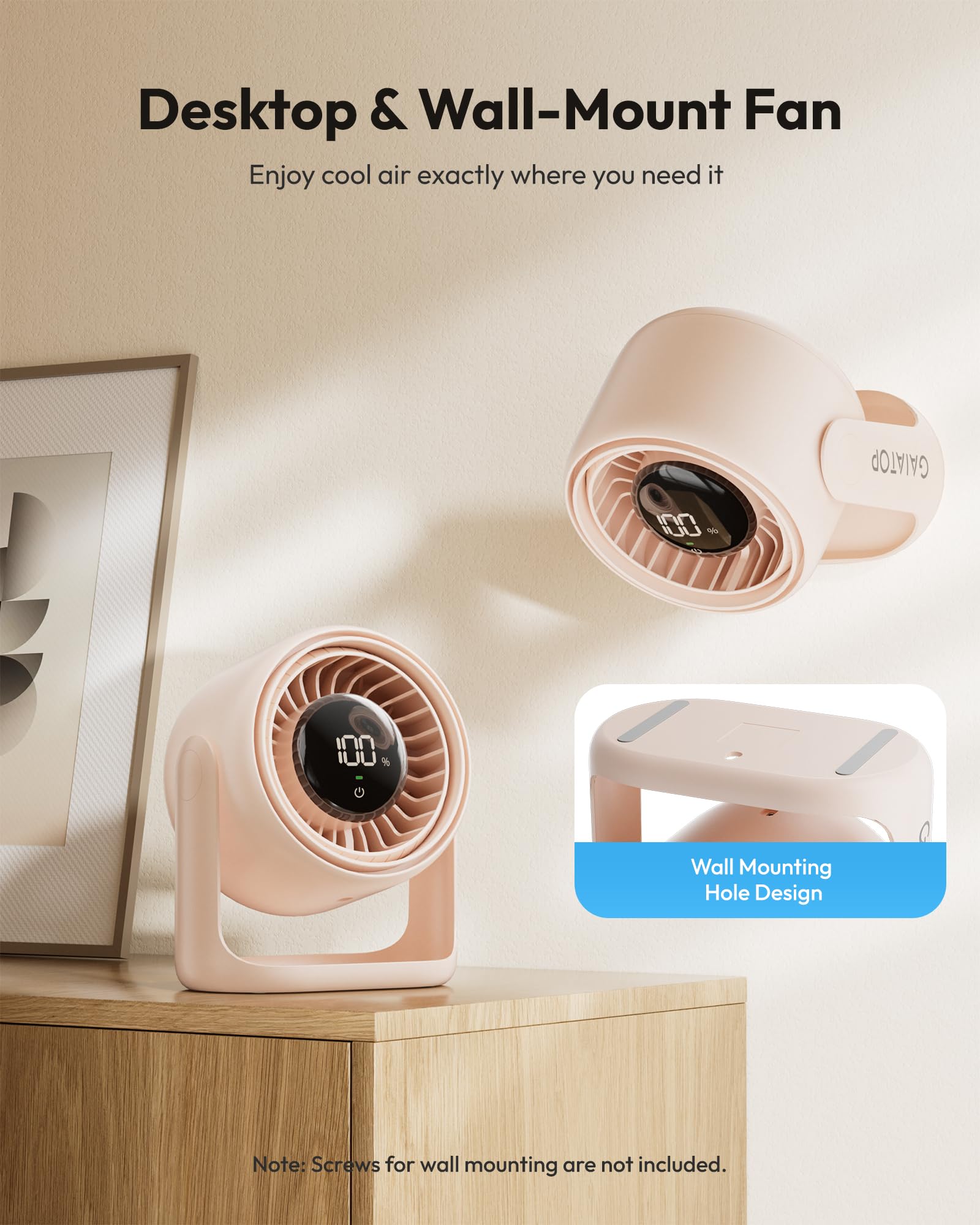 Gaiatop 90-degree tilt directs airflow exactly where needed.