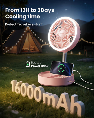 Gaiatop foldable desk fan remote control for easy adjustments.