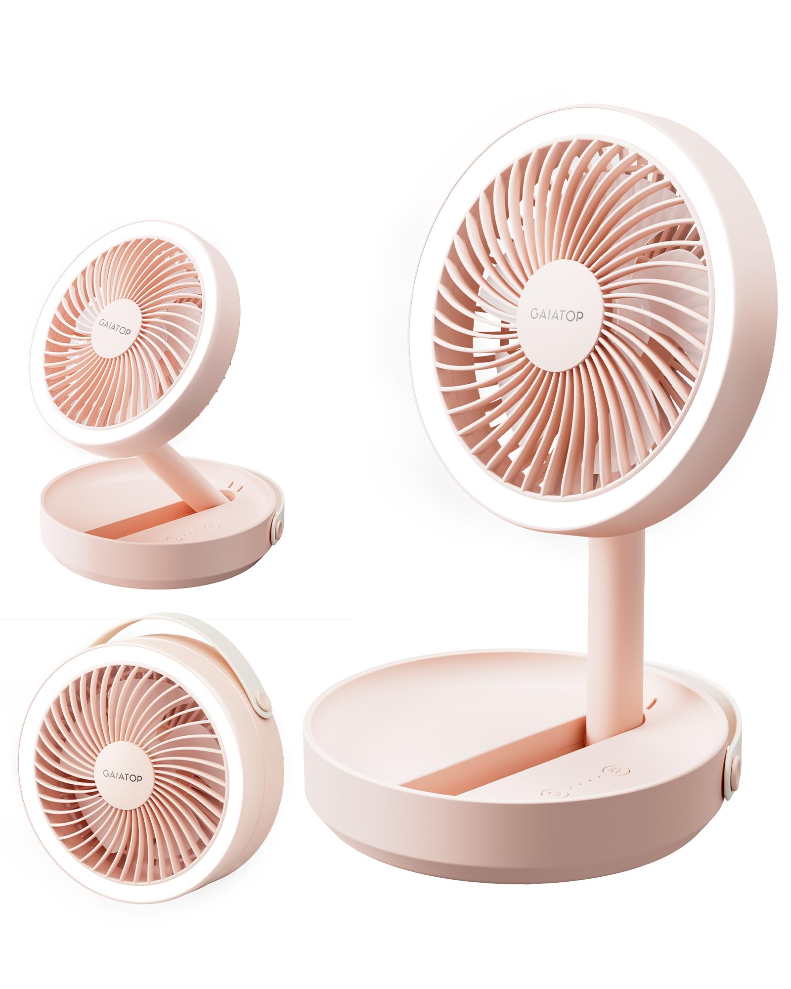 Gaiatop foldable desk fan compact for travel and hotels.