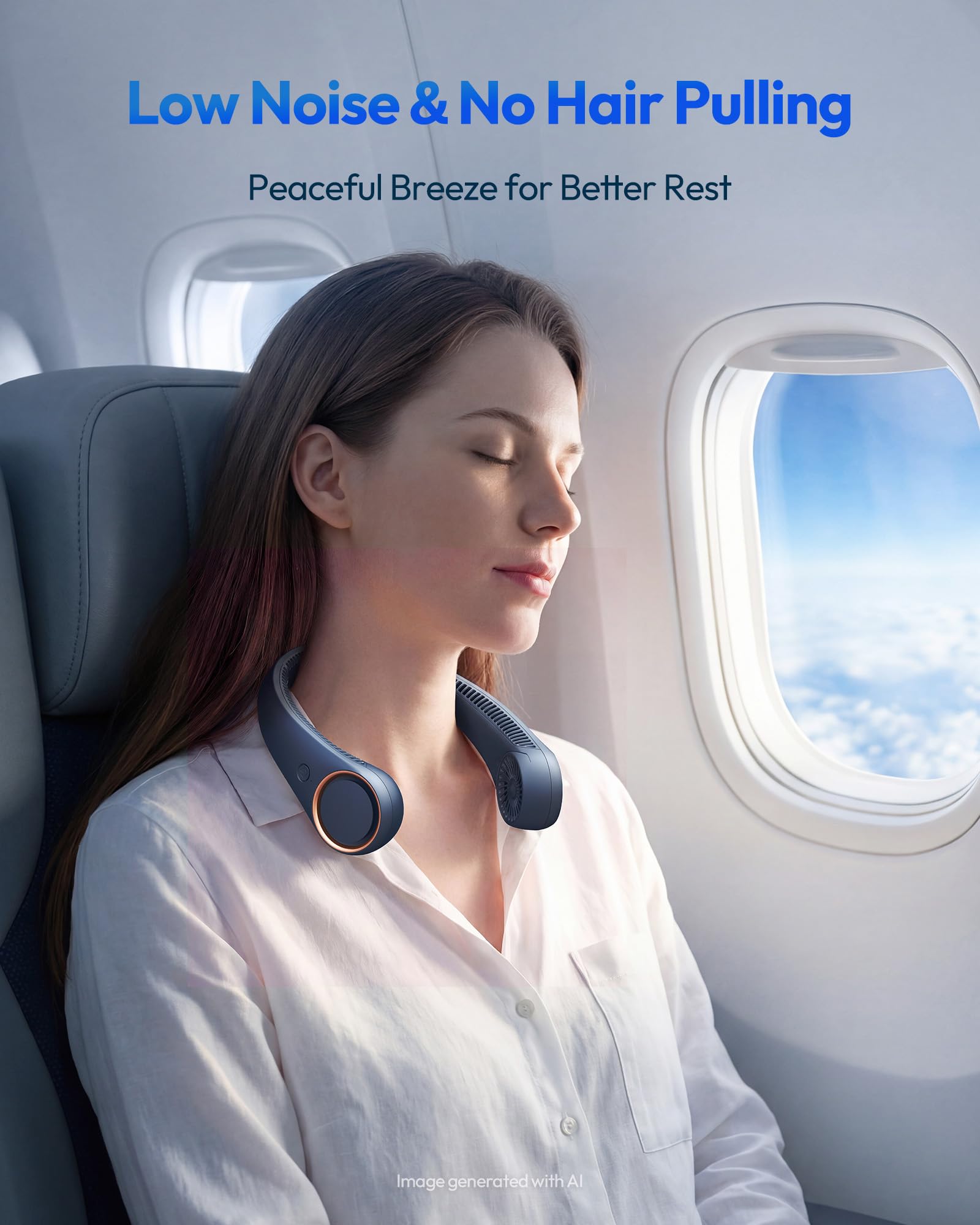 Gaiatop neck fan three-speed control to tailor airflow as needed.