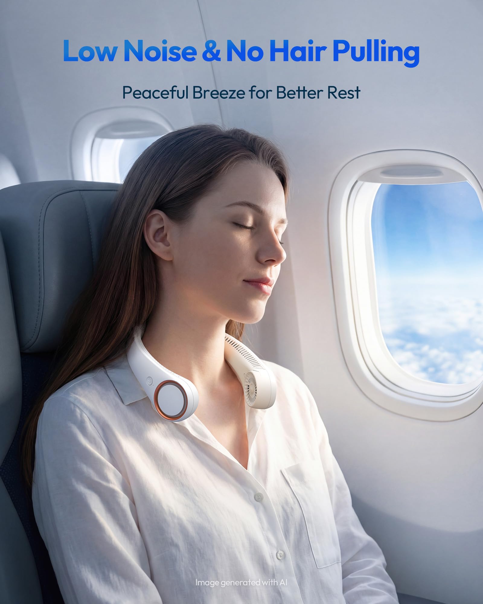 Gaiatop neck fan with 72 outlets delivering surround airflow