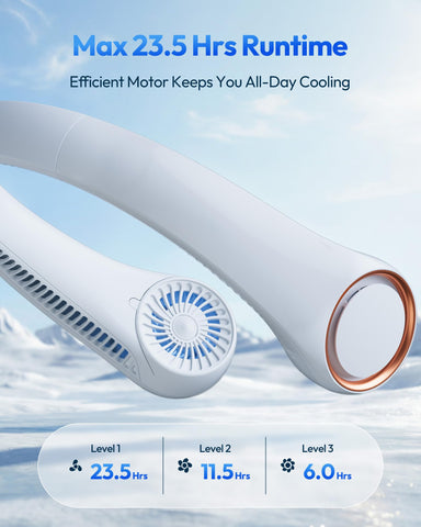 Gaiatop neck fan with adjustable angle for comfort
