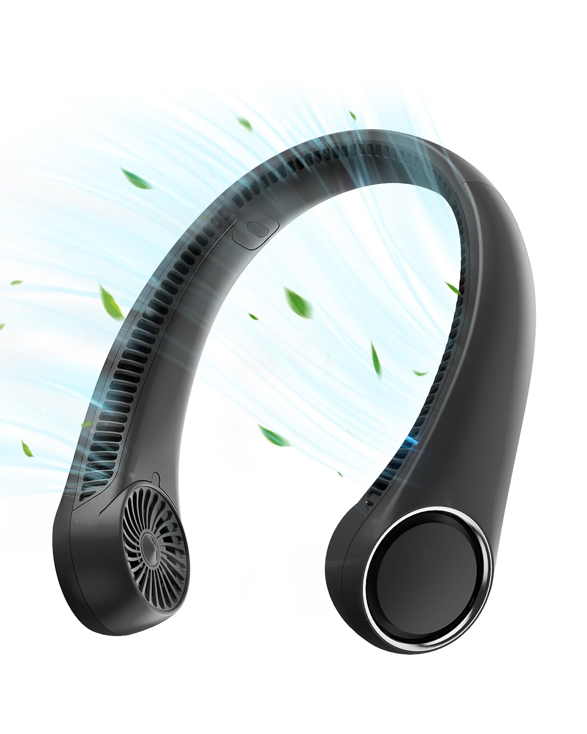 Gaiatop neck fan worn around the neck provides hands-free cooling on the go.