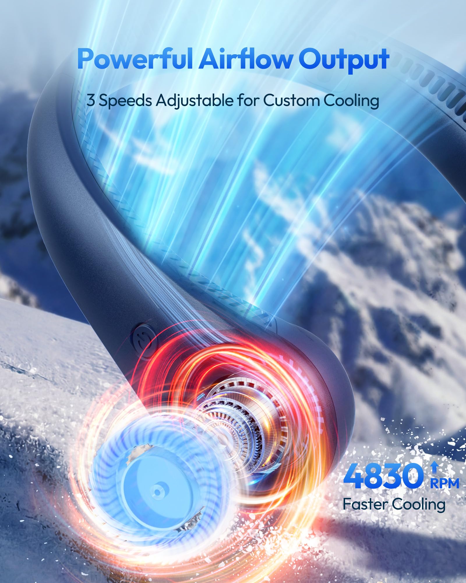 Gaiatop neck fan quiet operation ideal for study or work settings.