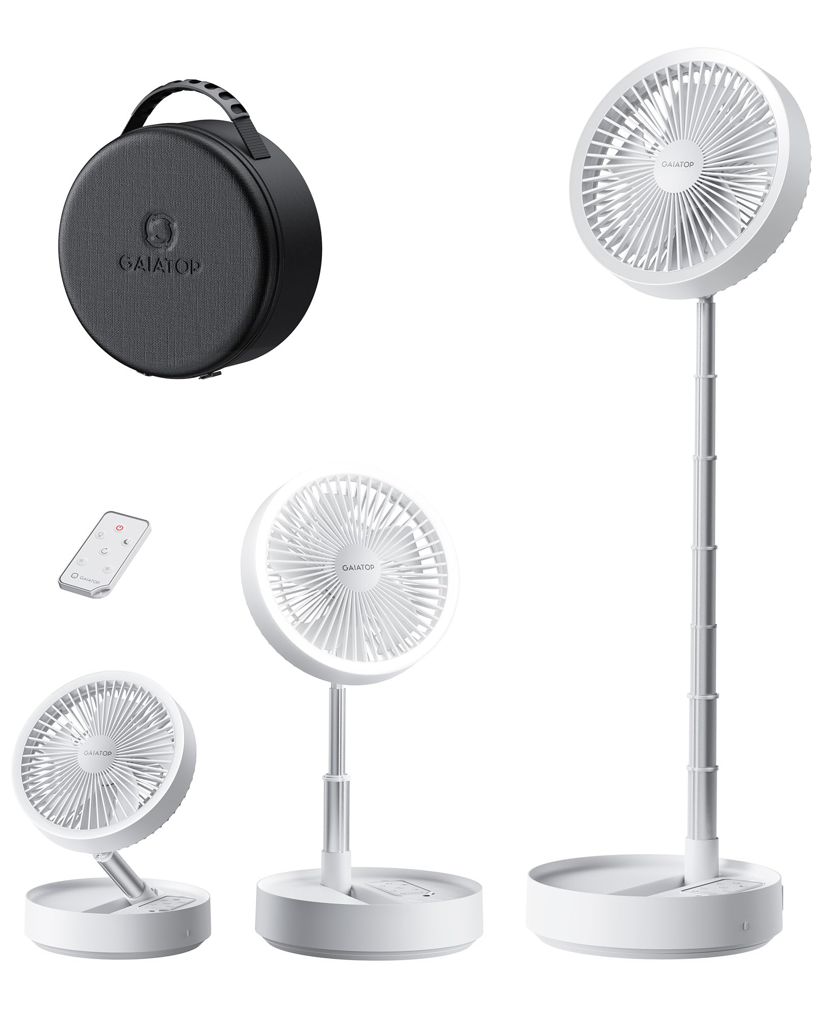 Gaiatop Portable Pedestal Fan front view delivering compact cooling for home or desk