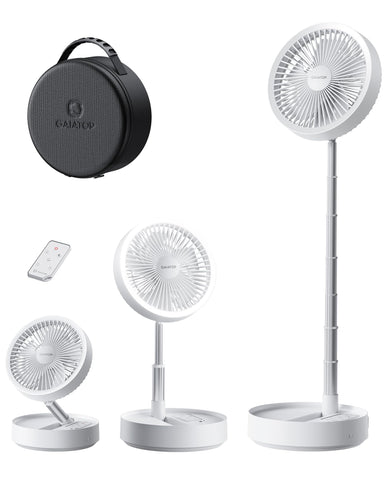 Gaiatop Portable Pedestal Fan front view delivering compact cooling for home or desk