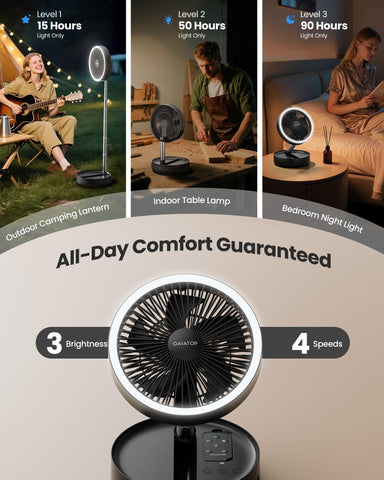 Gaiatop pedestal fan tilt head enables directional airflow for personalized comfort.