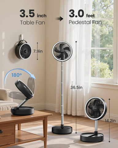Gaiatop compact travel case protects the fan during outdoor adventures.