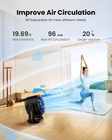 Gaiatop portable small desk fan for travel or bedside use.