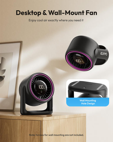 Gaiatop 90-degree tilting desk fan directs airflow precisely.