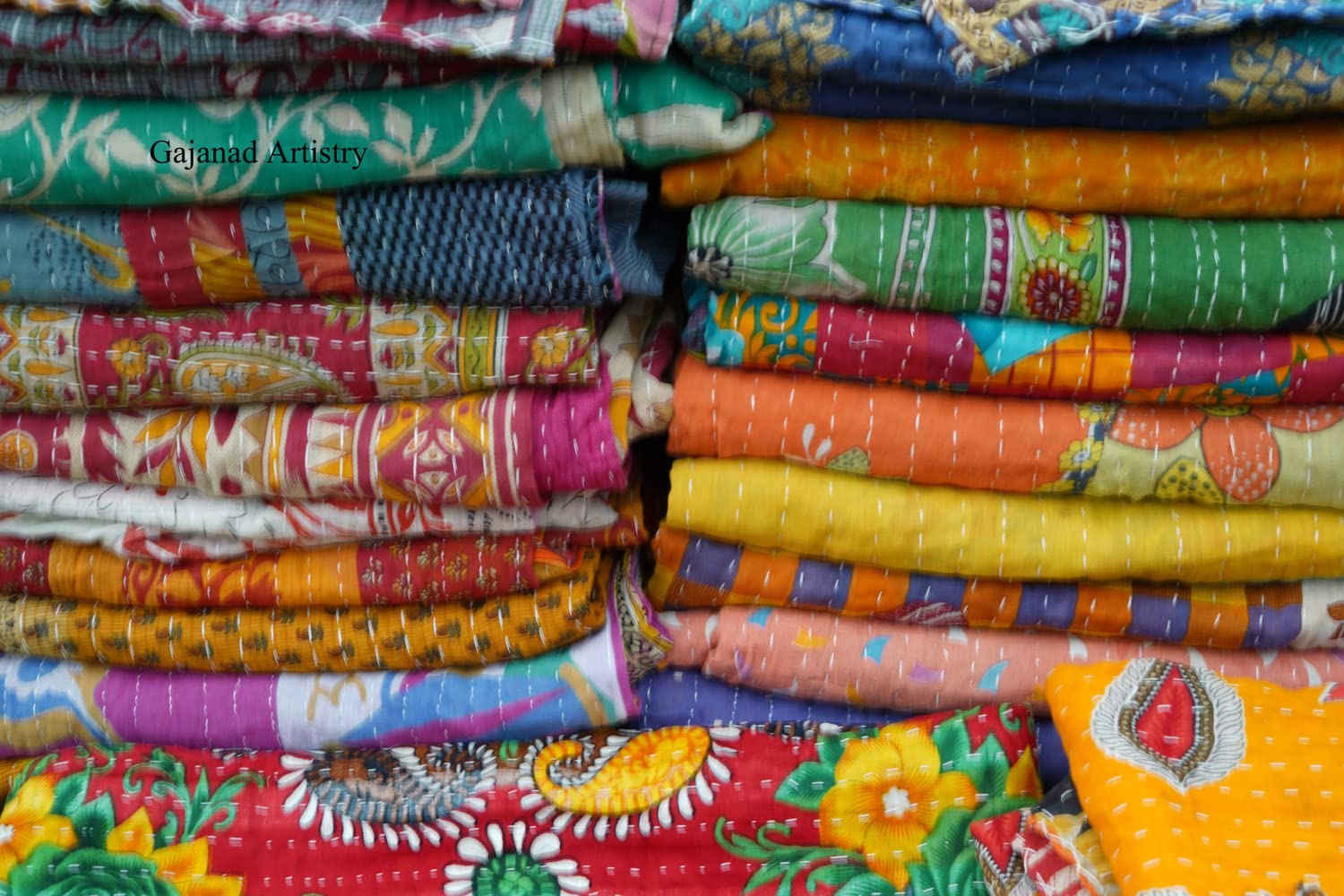 Gajanad Artistry Vintage Kantha blanket is perfect for gifting at weddings or housewarmings.