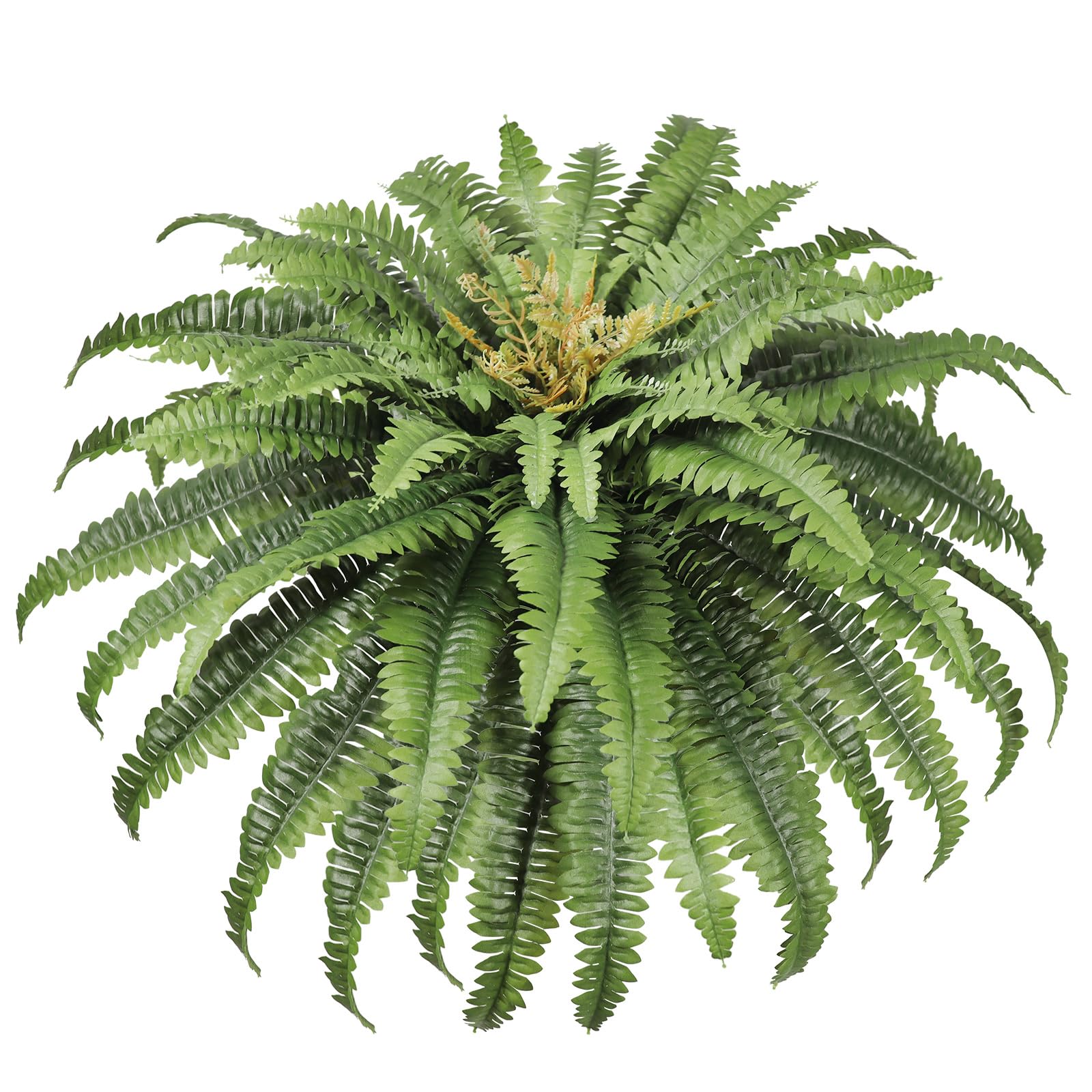 Galebeiren 45-inch outdoor artificial fern in a planter with UV-resistant foliage.