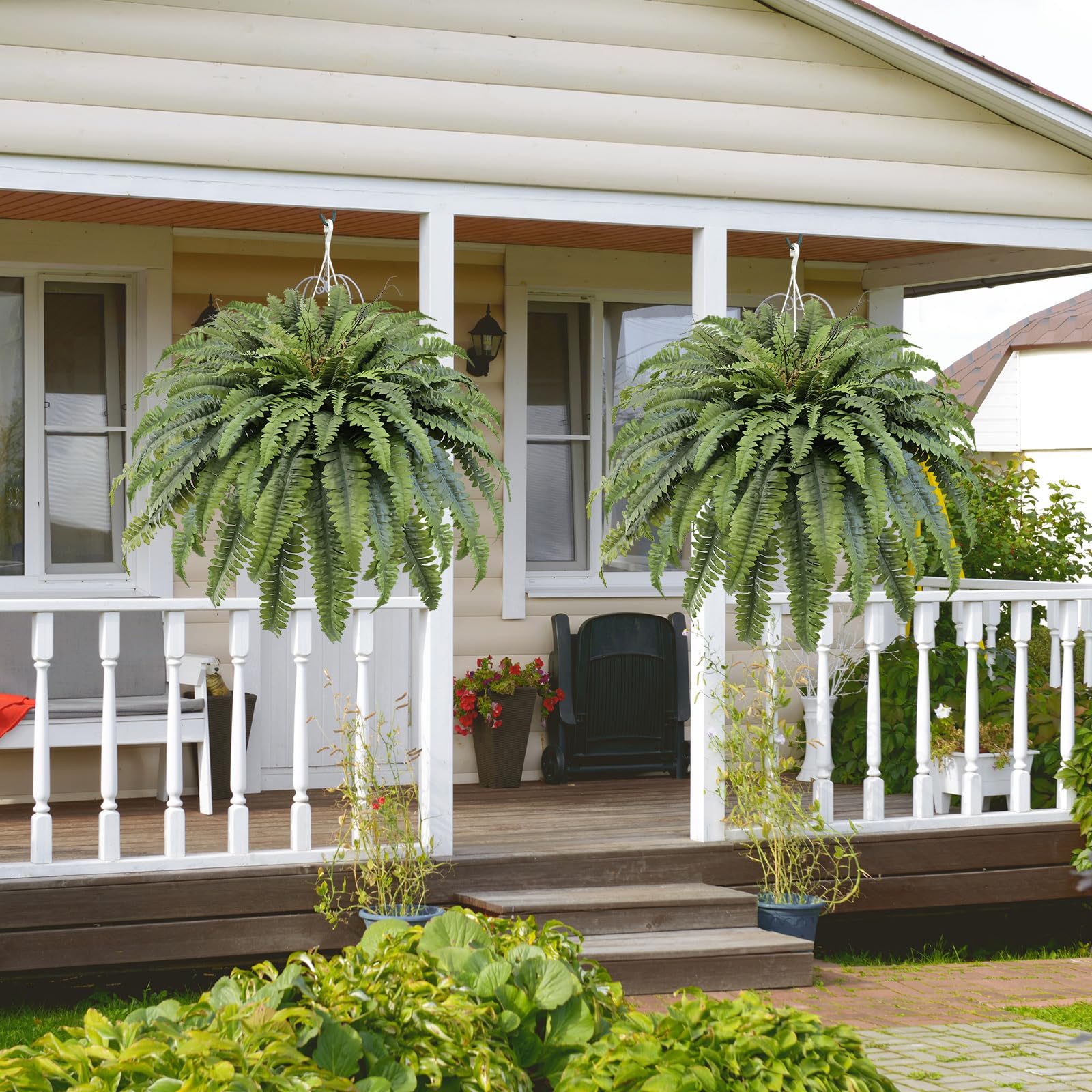 Galebeiren washable UV-resistant fern leaves stay vibrant year-round.