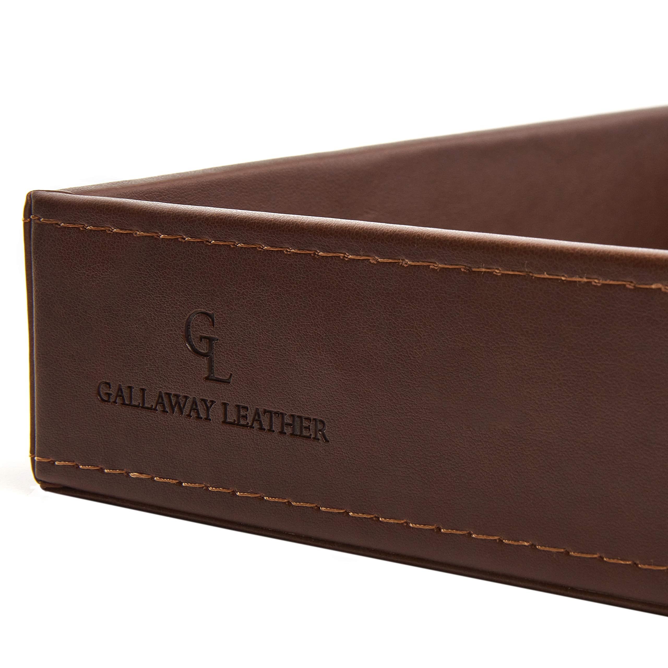 GALLAWAY Leather Valet Tray packaged and ready as a thoughtful gift.