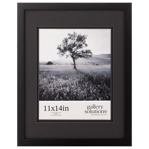 Gallery Solutions black wood frame 11x14 for elegant wall display