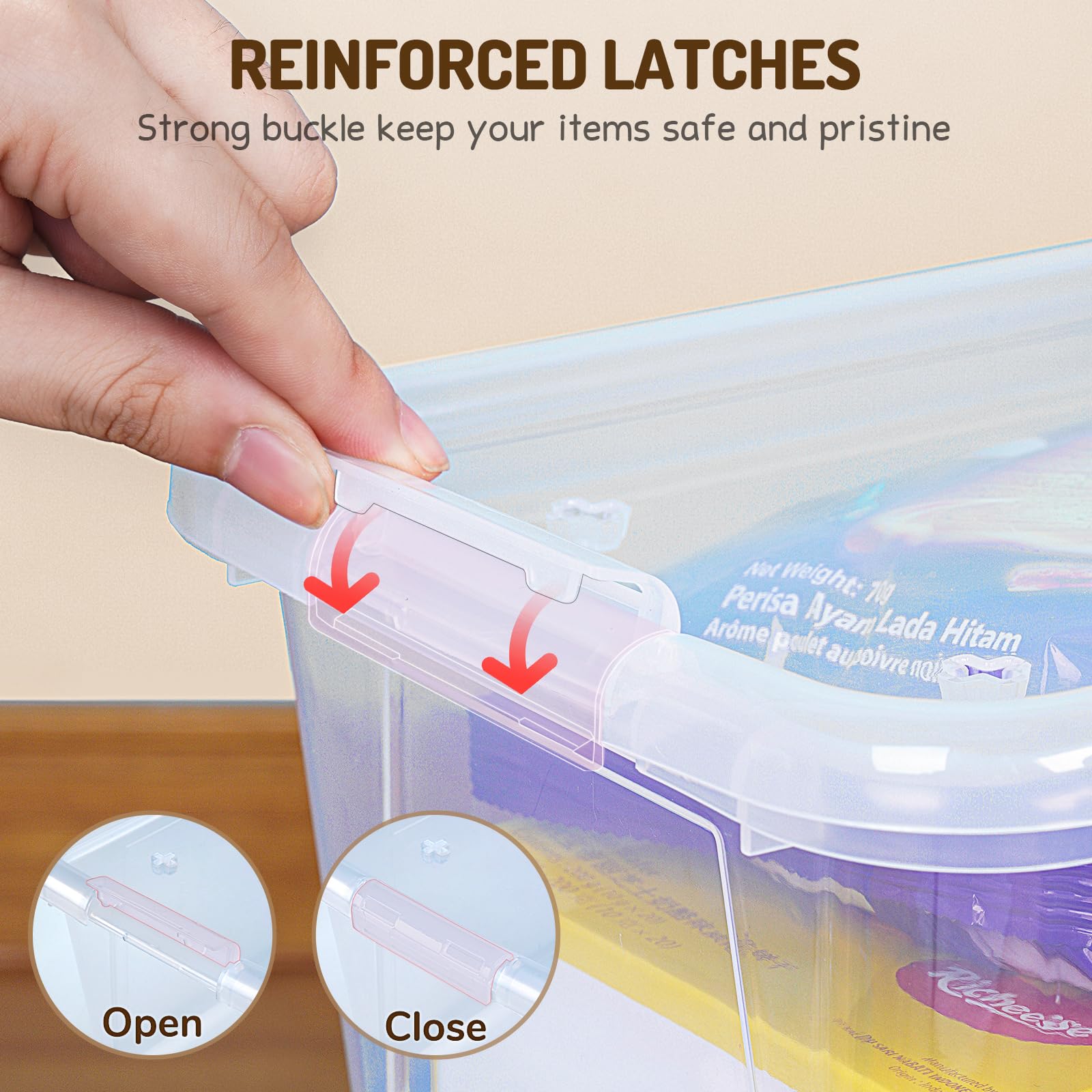 GAMENOTE clear bins support playroom organization for toys and crafts