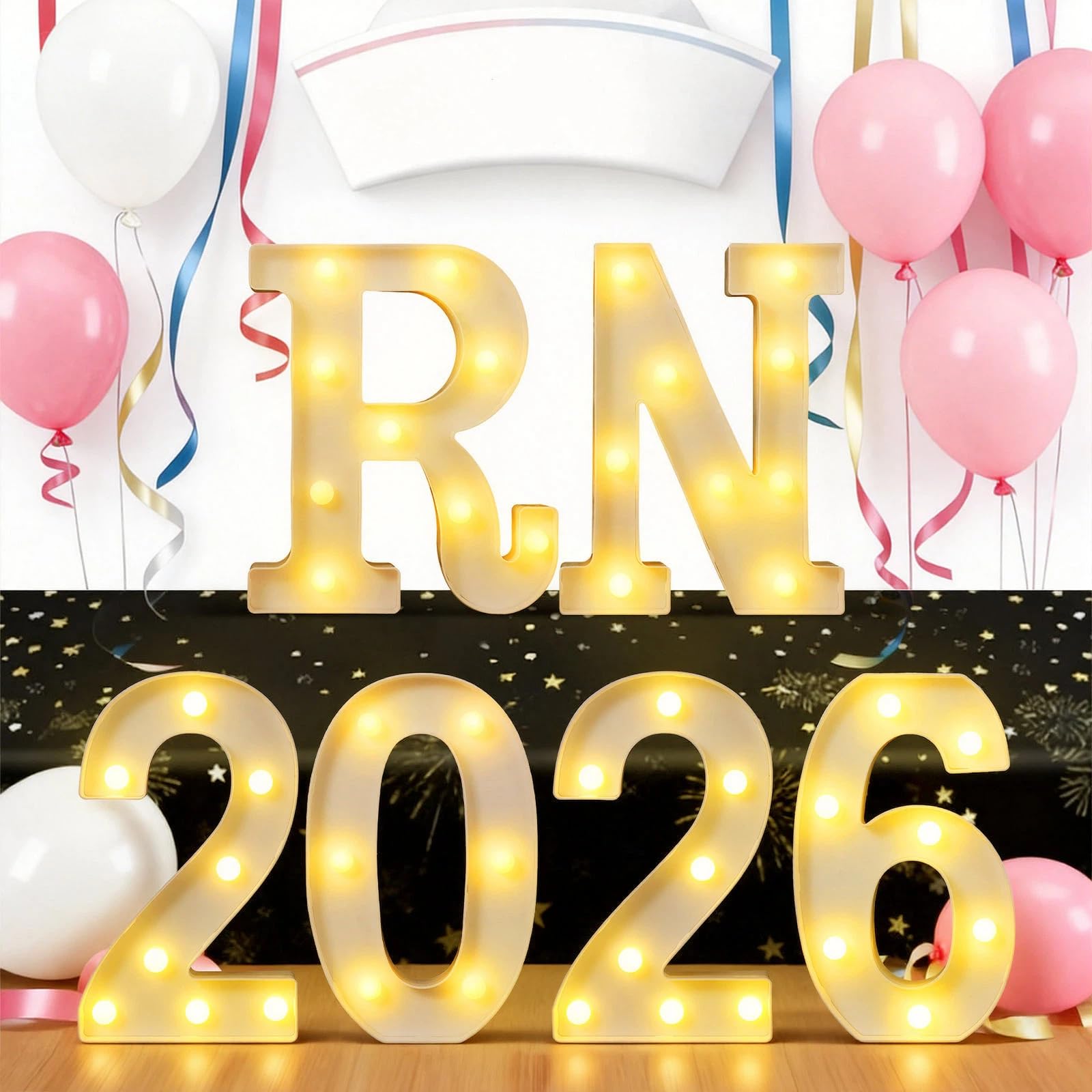 Ganeen RN2026 table sign lights add subtle drama to desk displays.