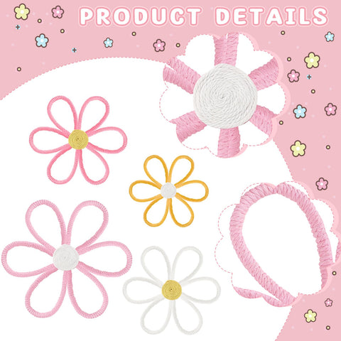 Ganeen Woven daisy wall art 25cm enhances focal points in a nursery.