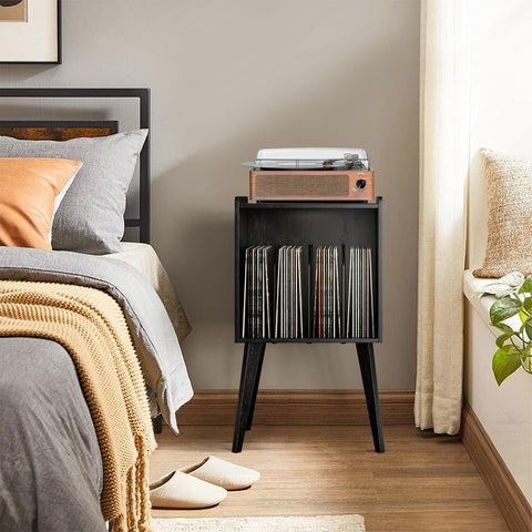 Gannyfer Record Player Stand in a bedroom setup.
