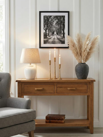Ganwu dramatic candle centerpiece for mantel or dining table.