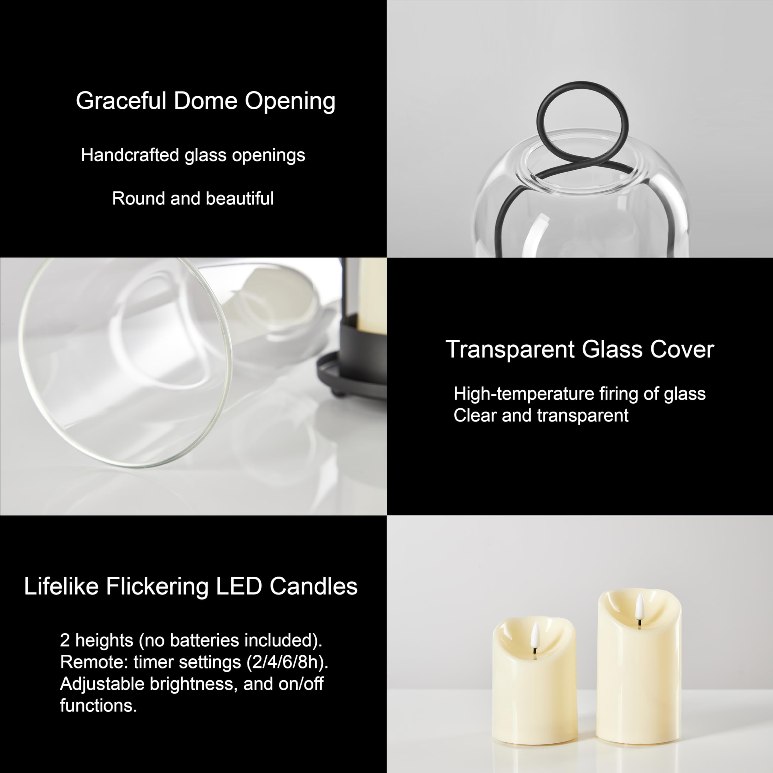 Ganwu set of two adds versatile decor for dining, mantel, entryways.