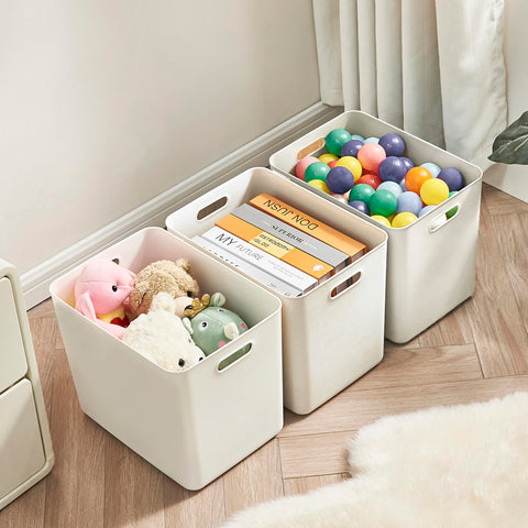 Gaoaodeyu closet organizer bin white ideal for shelves and drawers.