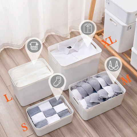 Gaoaodeyu playroom storage bin white helps reduce clutter.