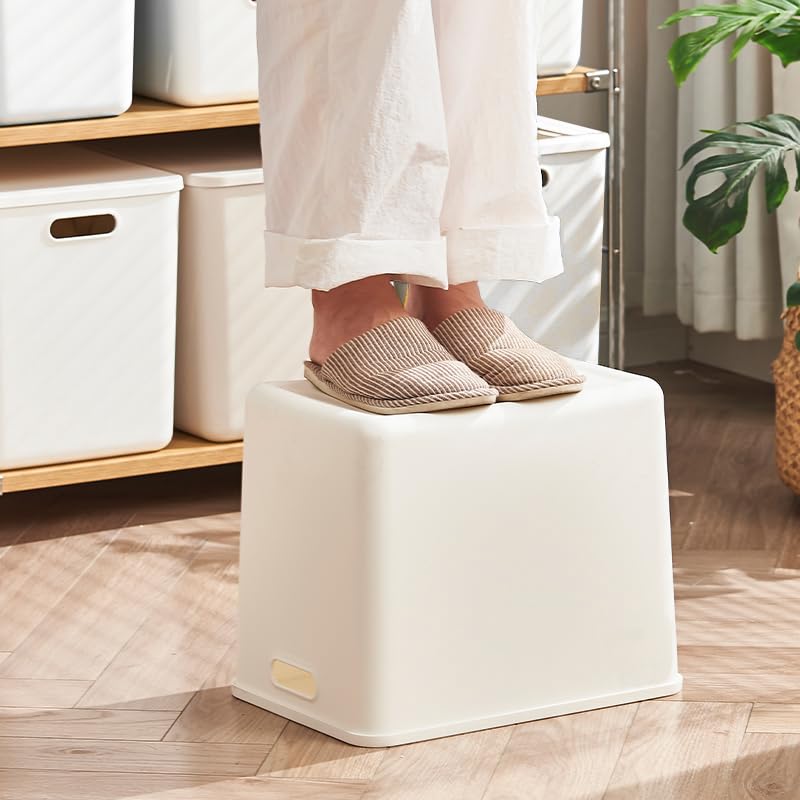 Gaoaodeyu shelf storage bin white supports easy access and stacking.