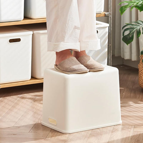 Gaoaodeyu shelf storage bin white supports easy access and stacking.