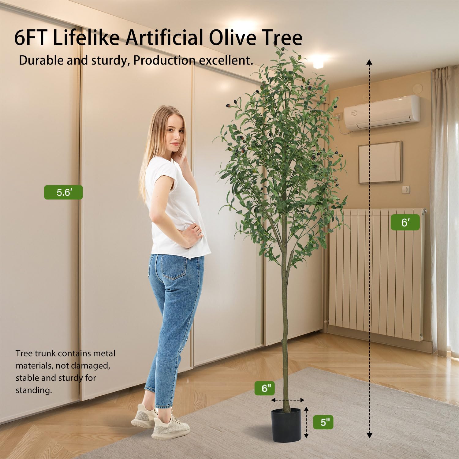 Gaoqisi artificial olive leaves close-up for lifelike indoor greenery.